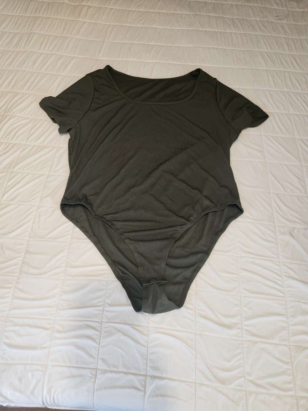 Cider Olive Green Short Sleeve Bodysuit